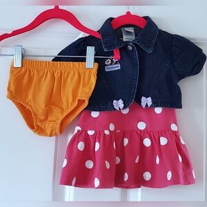 Baby Girl's 3-Piece Jacket, Dress & Shorts Set